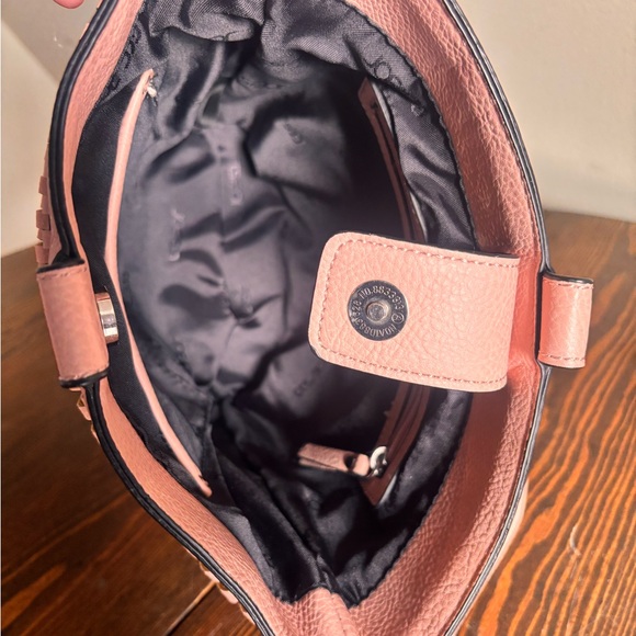 Joe’s Jeans Pink Woven Bucket Bag Crossbody EUC - Picture 8 of 14